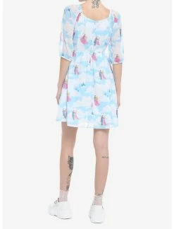 HUNIVERS Disney Sleeping Beauty Clouds Long-Sleeve Dress -transcendentactive shop 19466971 av2