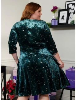 HUNIVERS Her Universe Retro Star Velvet Dress Plus Size 7 HUNIVERS Her Universe Retro Star Velvet Dress Plus Size -transcendentactive shop 19508388 av2
