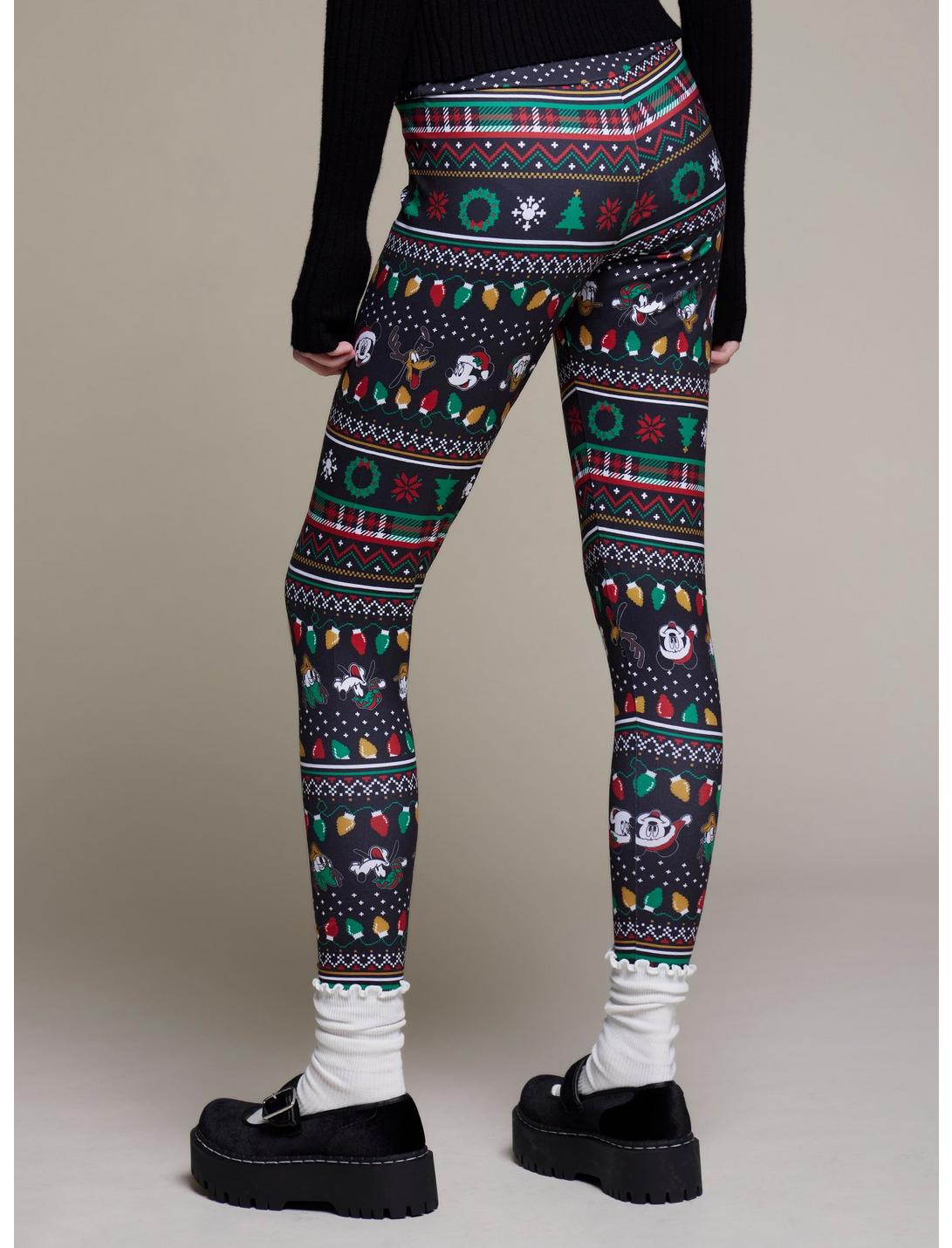 Her Universe Disney Holiday Mickey Mouse & Friends Fair Isle Leggings HUNIVERS Her Universe Disney Holiday Mickey Mouse & Friends Fair Isle Leggings -transcendentactive shop 19510581 av2
