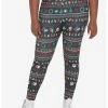 HUNIVERS Her Universe Disney Holiday Mickey Mouse & Friends Fair Isle Leggings Plus Size