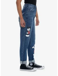 HUNIVERS Her Universe Disney Mickey Mouse Dark Wash Mom Jeans 9 HUNIVERS Her Universe Disney Mickey Mouse Dark Wash Mom Jeans -transcendentactive shop 19516301 av3