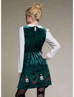 HUNIVERS Her Universe Disney Holiday Velvet Long-Sleeve Dress -transcendentactive shop 19519063 av2