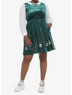 HUNIVERS Her Universe Disney Holiday Velvet Long-Sleeve Dress Plus Size -transcendentactive shop 19519071 av1