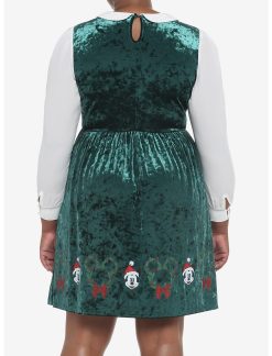 HUNIVERS Her Universe Disney Holiday Velvet Long-Sleeve Dress Plus Size -transcendentactive shop 19519071 av2