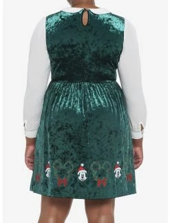 HUNIVERS Her Universe Disney Holiday Velvet Long-Sleeve Dress Plus Size -transcendentactive shop 19519071 av2