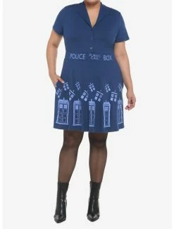 HUNIVERS Her Universe Doctor Who TARDIS Retro Dress Plus Size -transcendentactive shop 19541985 av1