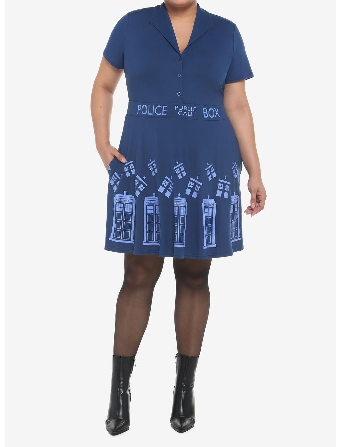 Her Universe Doctor Who TARDIS Retro Dress Plus Size HUNIVERS Her Universe Doctor Who TARDIS Retro Dress Plus Size -transcendentactive shop 19541985 av1