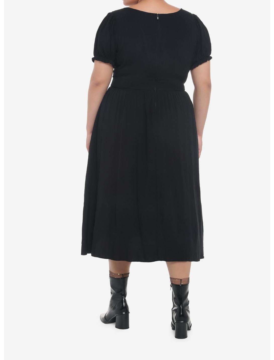 Black Puff Sleeve Corset Midi Dress Plus Size Null Black Puff Sleeve Corset Midi Dress Plus Size -transcendentactive shop 19543662 av2