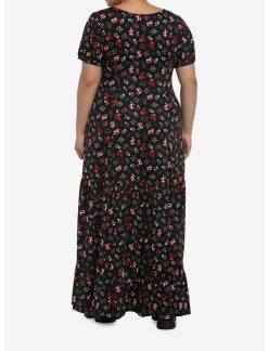 Null Mushrooms Allover Print Empire Waist Midi Dress Plus Size -transcendentactive shop 19543684 av2