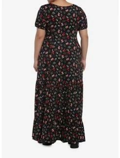 Null Mushrooms Allover Print Empire Waist Midi Dress Plus Size -transcendentactive shop 19543684 av2
