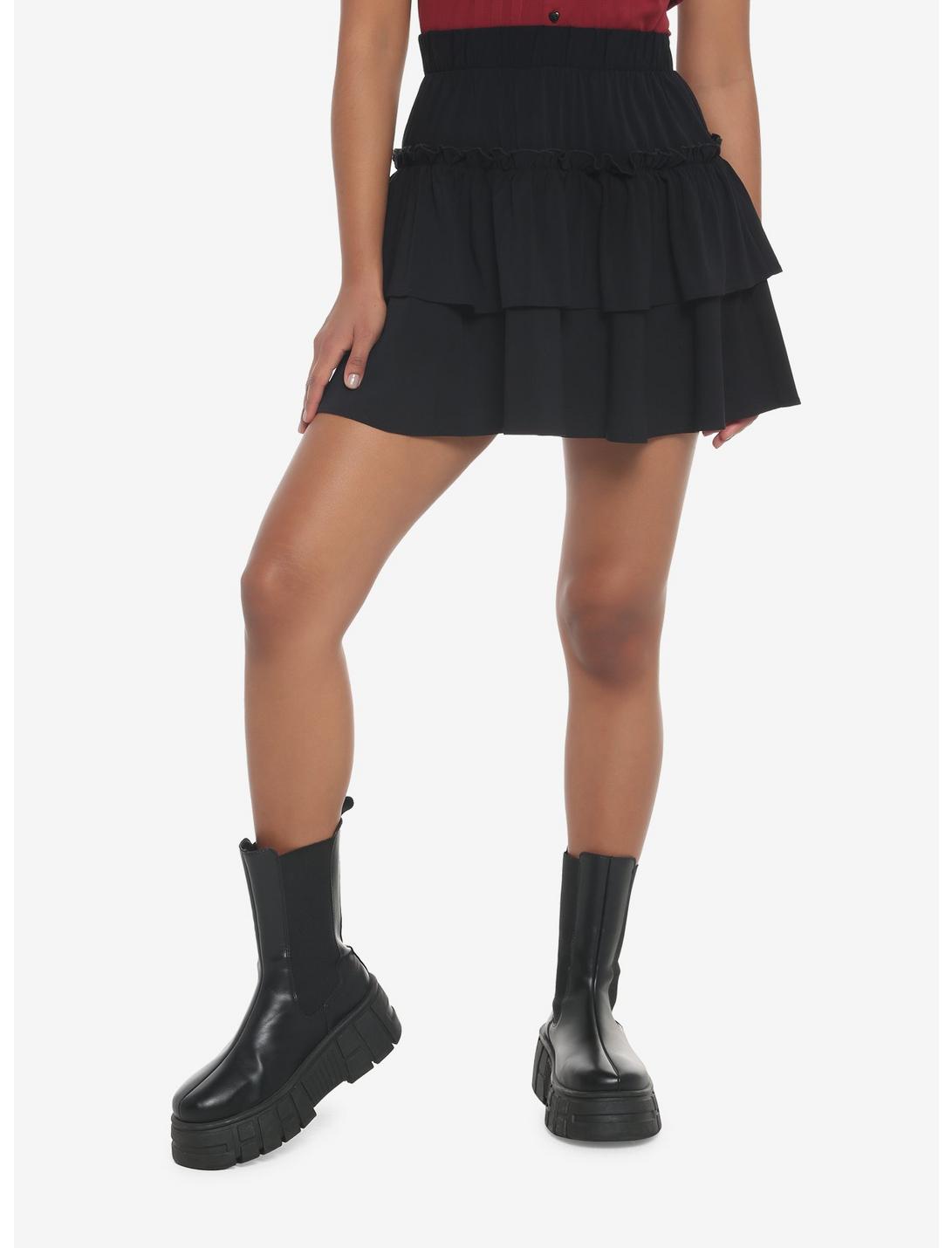 Black Ruffles Tiered Mini Skirt Null Black Ruffles Tiered Mini Skirt -transcendentactive shop 19543699 hi