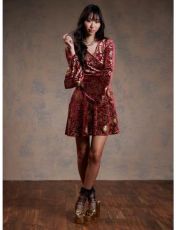 HUNIVERS Harry Potter Marauder's Map Velvet Dress -transcendentactive shop 19543806 av1
