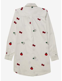 HUNIVERS Sanrio Hello Kitty Icons Allover Print Button-Down Shirt Dress -transcendentactive shop 19560759 av1