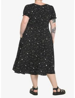 Null Ditsy Celestial Midi Dress Plus Size -transcendentactive shop 19567901 av2