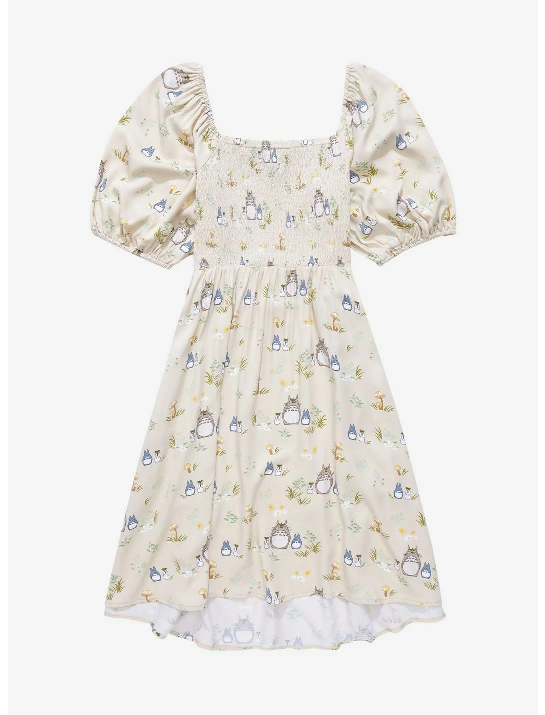 HUNIVERS Her Universe Studio Ghibli My Neighbor Totoro Allover Print Smock Dress 4 HUNIVERS Her Universe Studio Ghibli My Neighbor Totoro Allover Print Smock Dress - Image 2