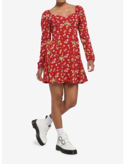 HUNIVERS Disney Winnie The Pooh Floral Long-Sleeve Dress 3 HUNIVERS Disney Winnie The Pooh Floral Long-Sleeve Dress -transcendentactive shop 19621007 av1