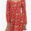 HUNIVERS Disney Winnie The Pooh Floral Long-Sleeve Dress -transcendentactive shop 19621007 hi
