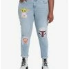 HUNIVERS Her Universe Star Wars The Mandalorian Faces Mom Jeans Plus Size -transcendentactive shop 19629325 hi