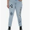 HUNIVERS Disney Mickey Mouse Steamboat Willie Mom Jeans Plus Size -transcendentactive shop 19636611 hi