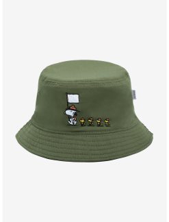 Null Peanuts Snoopy Camouflage Reversible Bucket Hat