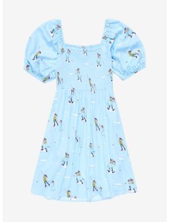 HUNIVERS Disney Peter Pan Flying Allover Print Smock Dress 3 HUNIVERS Disney Peter Pan Flying Allover Print Smock Dress -transcendentactive shop 19688952 av1