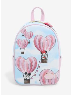 HUNIVERS Her Universe Disney Mickey Mouse & Minnie Mouse Heart Balloon Mini Backpack
