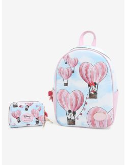 HUNIVERS Her Universe Disney Mickey Mouse & Minnie Mouse Heart Balloon Mini Zipper Wallet -transcendentactive shop 19712619 av2