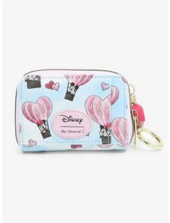 HUNIVERS Her Universe Disney Mickey Mouse & Minnie Mouse Heart Balloon Mini Zipper Wallet