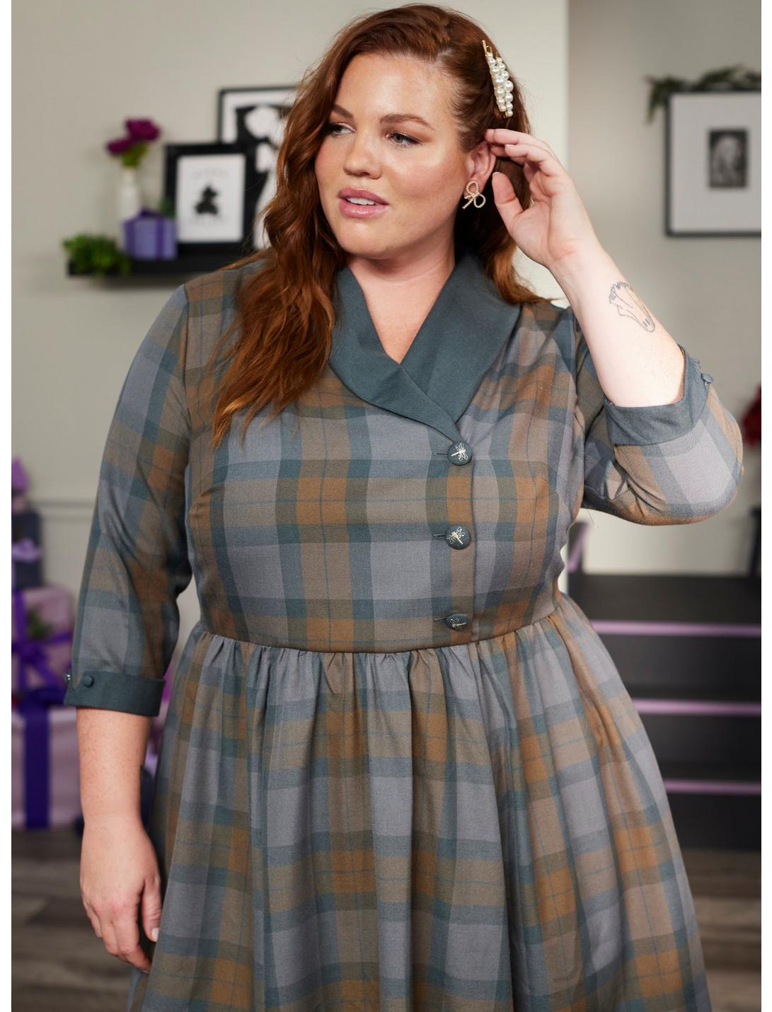 Her Universe Outlander Tartan Plaid Swing Dress Plus Size HUNIVERS Her Universe Outlander Tartan Plaid Swing Dress Plus Size -transcendentactive shop 19771039 av1