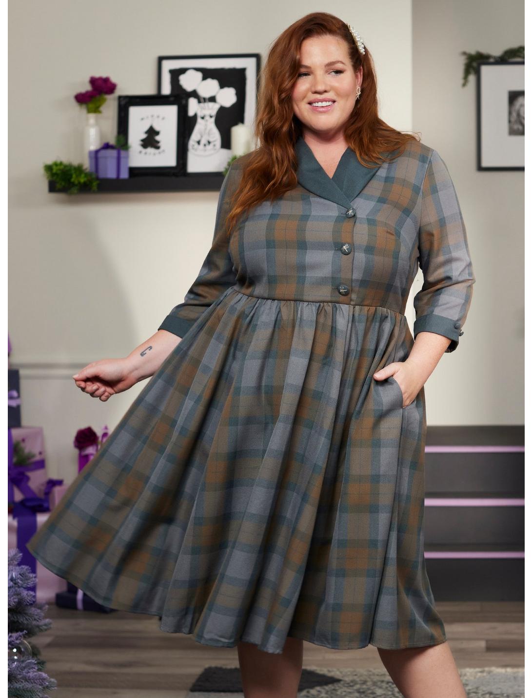 Her Universe Outlander Tartan Plaid Swing Dress Plus Size HUNIVERS Her Universe Outlander Tartan Plaid Swing Dress Plus Size -transcendentactive shop 19771039 hi