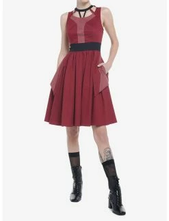 HUNIVERS Her Universe Marvel Doctor Strange In The Multiverse Of Madness Scarlet Witch Swing Dress -transcendentactive shop 19774790 av3