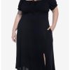 Null Black Babydoll Lace-Up Midi Dress -transcendentactive shop 19801212 hi