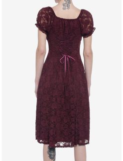 Null Burgundy Floral Lace Midi Dress 4 Null Burgundy Floral Lace Midi Dress -transcendentactive shop 19801219 av2