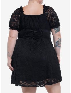 Null Black Lace Babydoll Dress Plus Size -transcendentactive shop 19801242 av2