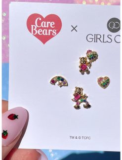 GIRLSCREW Care Bears X Girls Crew Rainbow Mismatch Earring Set -transcendentactive shop 19801249 av2