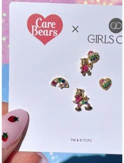 GIRLSCREW Care Bears X Girls Crew Rainbow Mismatch Earring Set -transcendentactive shop 19801249 av2