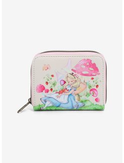 LNGEFLY Loungefly Disney Alice In Wonderland Alice Sleeping Mini Zipper Wallet