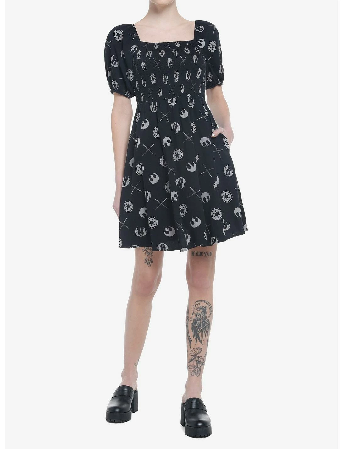 HUNIVERS Her Universe Star Wars Icons Smocked Dress 4 HUNIVERS Her Universe Star Wars Icons Smocked Dress - Image 2