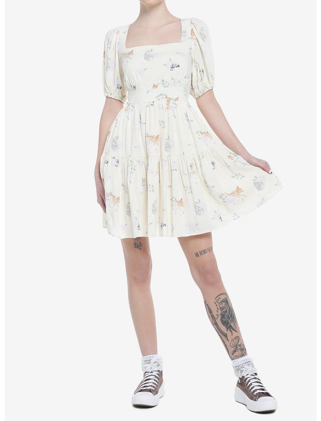 HUNIVERS Her Universe Disney Bambi Floral Sweetheart Tiered Dress 4 HUNIVERS Her Universe Disney Bambi Floral Sweetheart Tiered Dress - Image 2