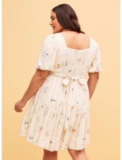 HUNIVERS Her Universe Disney Bambi Floral Sweetheart Tiered Dress Plus Size -transcendentactive shop 19829325 av2