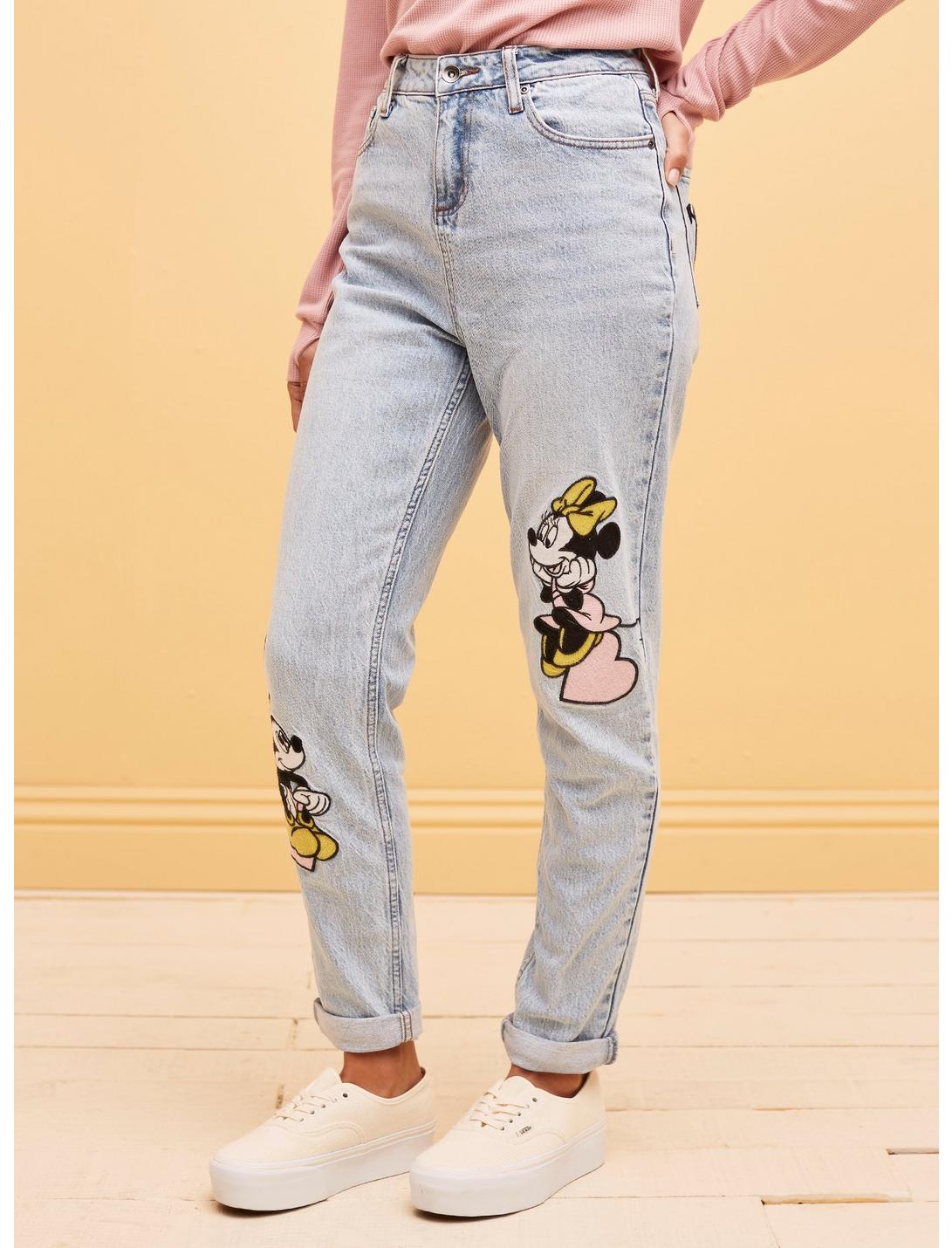 Her Universe Disney Mickey Mouse & Minnie Mouse Mom Jeans HUNIVERS Her Universe Disney Mickey Mouse & Minnie Mouse Mom Jeans -transcendentactive shop 19839609 hi