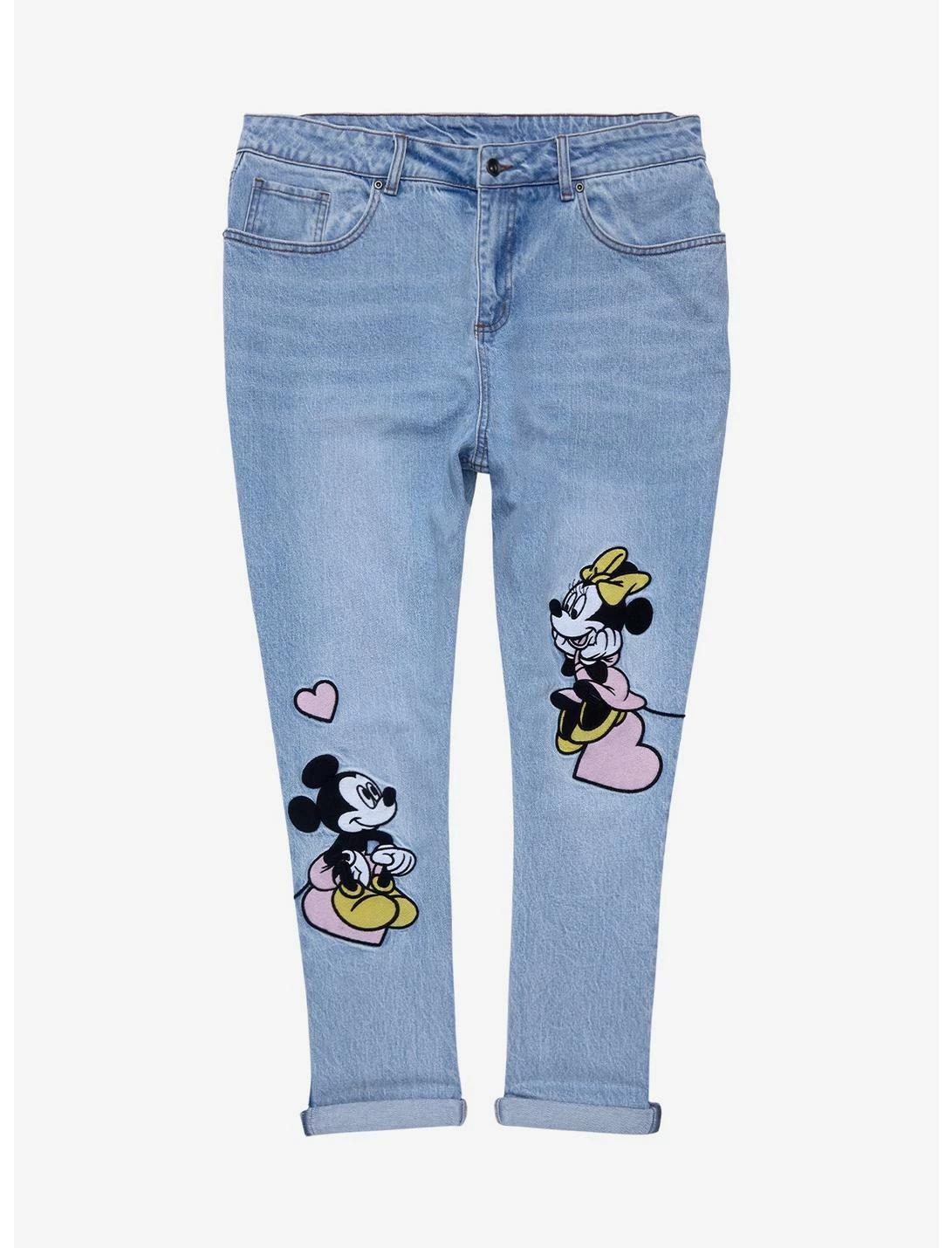 HUNIVERS Her Universe Disney Mickey Mouse & Minnie Mouse Mom Jeans Plus Size 3 HUNIVERS Her Universe Disney Mickey Mouse & Minnie Mouse Mom Jeans Plus Size