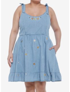 HUNIVERS Her Universe Disney Chip 'N' Dale Chambray Tie Strap Dress Plus Size