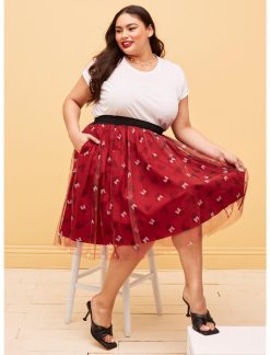HUNIVERS Her Universe Disney Mickey Mouse & Minnie Mouse Tulle Skirt Plus Size -transcendentactive shop 19858374 av3