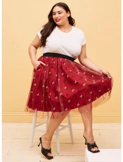 HUNIVERS Her Universe Disney Mickey Mouse & Minnie Mouse Tulle Skirt Plus Size -transcendentactive shop 19858374 av3