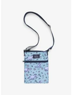 Null Disney Winnie The Pooh Eeyore Flowers Passport Crossbody Bag