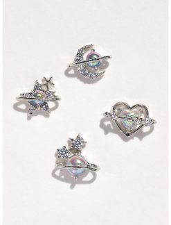 GIRLSCREW Girls Crew Cosmic Love Mismatch Stud Earring Set