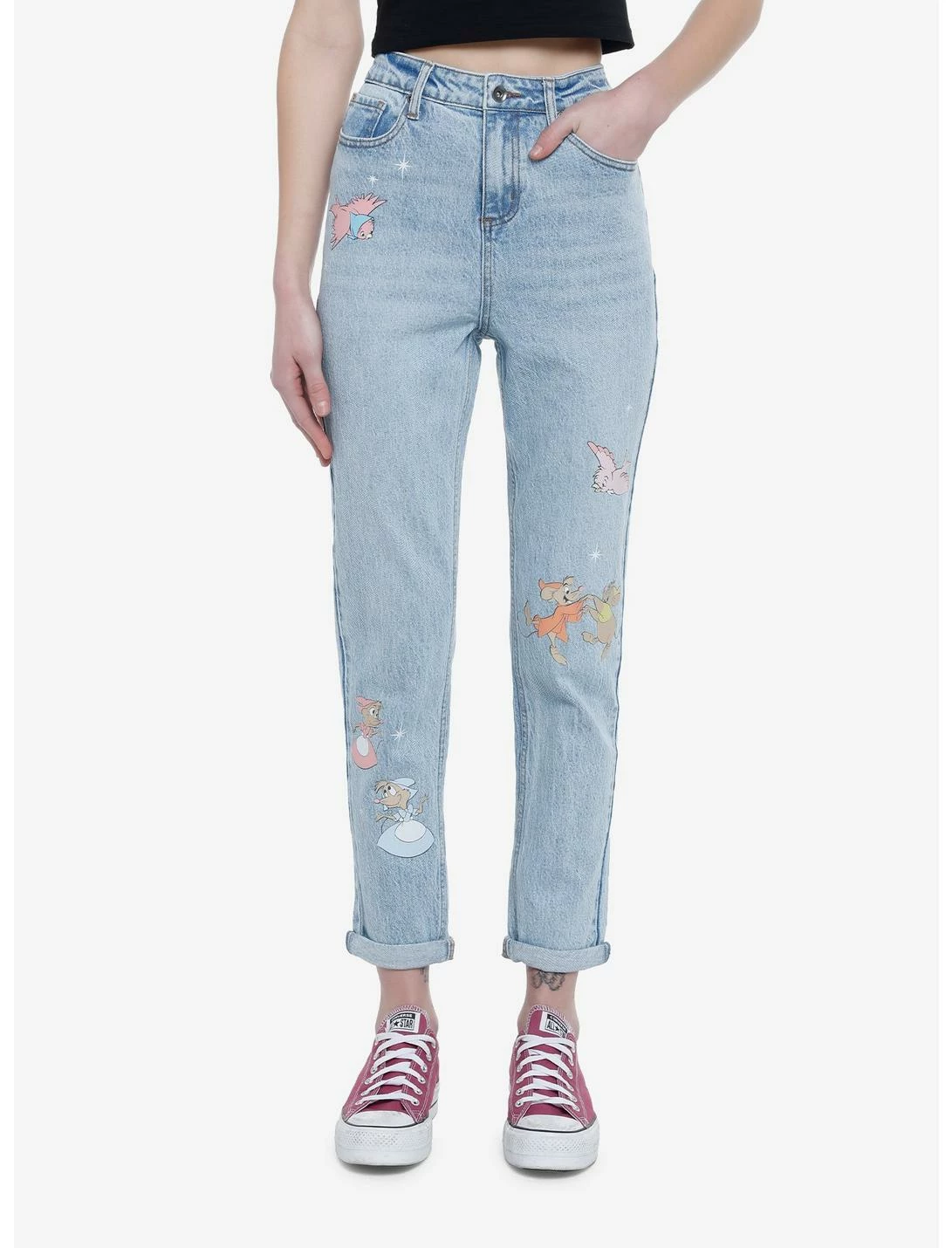 HUNIVERS Disney Cinderella Friends Mom Jeans 3 HUNIVERS Disney Cinderella Friends Mom Jeans