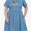 HUNIVERS Disney Winnie The Pooh Friends Denim Dress Plus Size -transcendentactive shop 19882392 hi