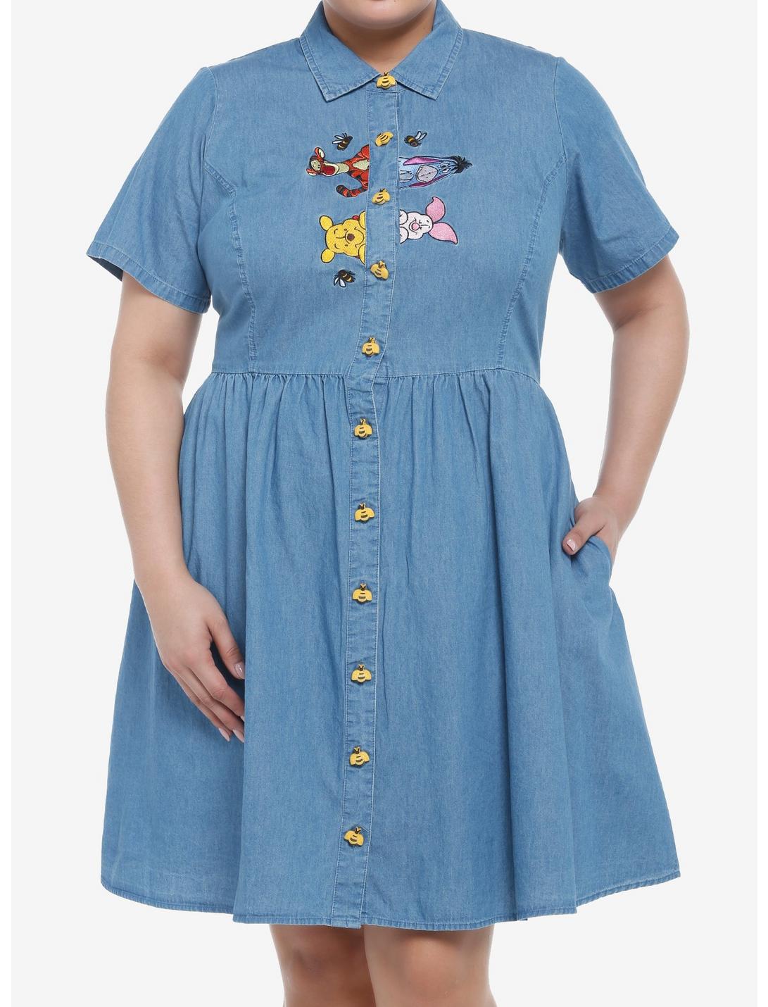 HUNIVERS Disney Winnie The Pooh Friends Denim Dress Plus Size 3 HUNIVERS Disney Winnie The Pooh Friends Denim Dress Plus Size